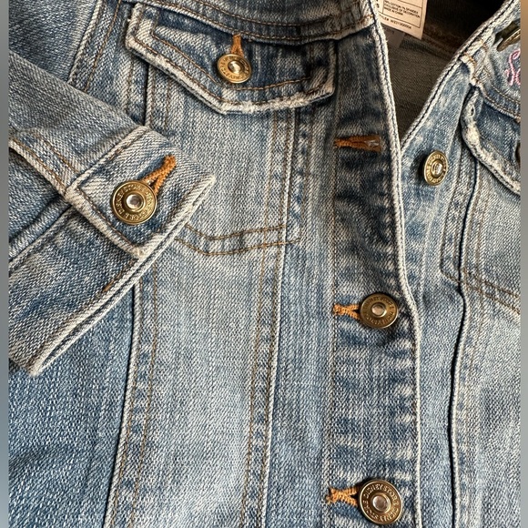 Aristocats Marie sassy cat Size 4 xs child’s size Disney store jean denim jacket - Picture 7 of 9